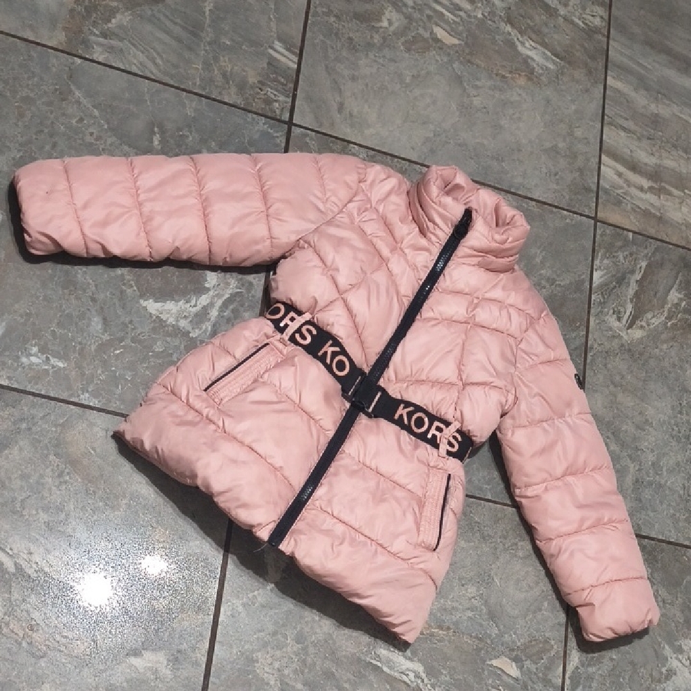 Michael Kors Blush Pink Kids Puffer Coat
